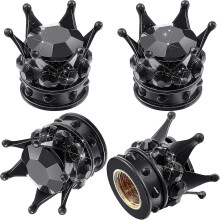 Tyre Valve Caps Rhinestone Sparkling Dustproof Set of 4 for Car Wheel Accessories