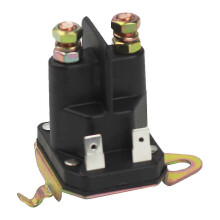 Lawn Mower Starter Solenoid Compatible with Husqvarna John Deere, 12V 4-Terminal for Riding Tractors
