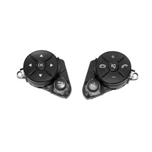 Steering Wheel Button Covers Compatible with Mercedes-Benz C W204 E W212, ABS Carbon Fibre Texture, Pair for Car Interior Replacement