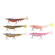 5 Stück Weichköder, 10,5 cm, Kohlenstoffstahl-Haken, Mix