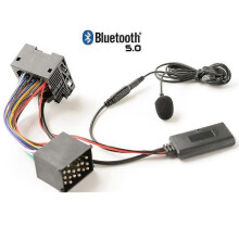 Kit vivavoce per auto compatibile con BMW e Land Rover, adattatore audio Bluetooth con microfono e cavo di prolunga da 18,5 cm.