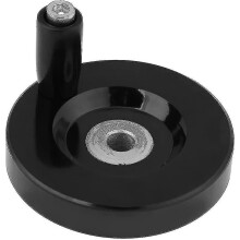 Volantino in bachelite da 863 mm, dal design ondulato, con maniglia removibile per macchine utensili industriali, torni e fresatrici.