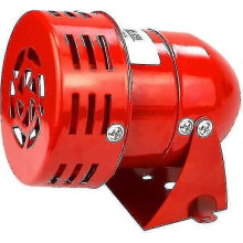 220V Siren Alarm, 120dB Red Motor Duct Horn for Industrial, Building, Road Emergency Systems