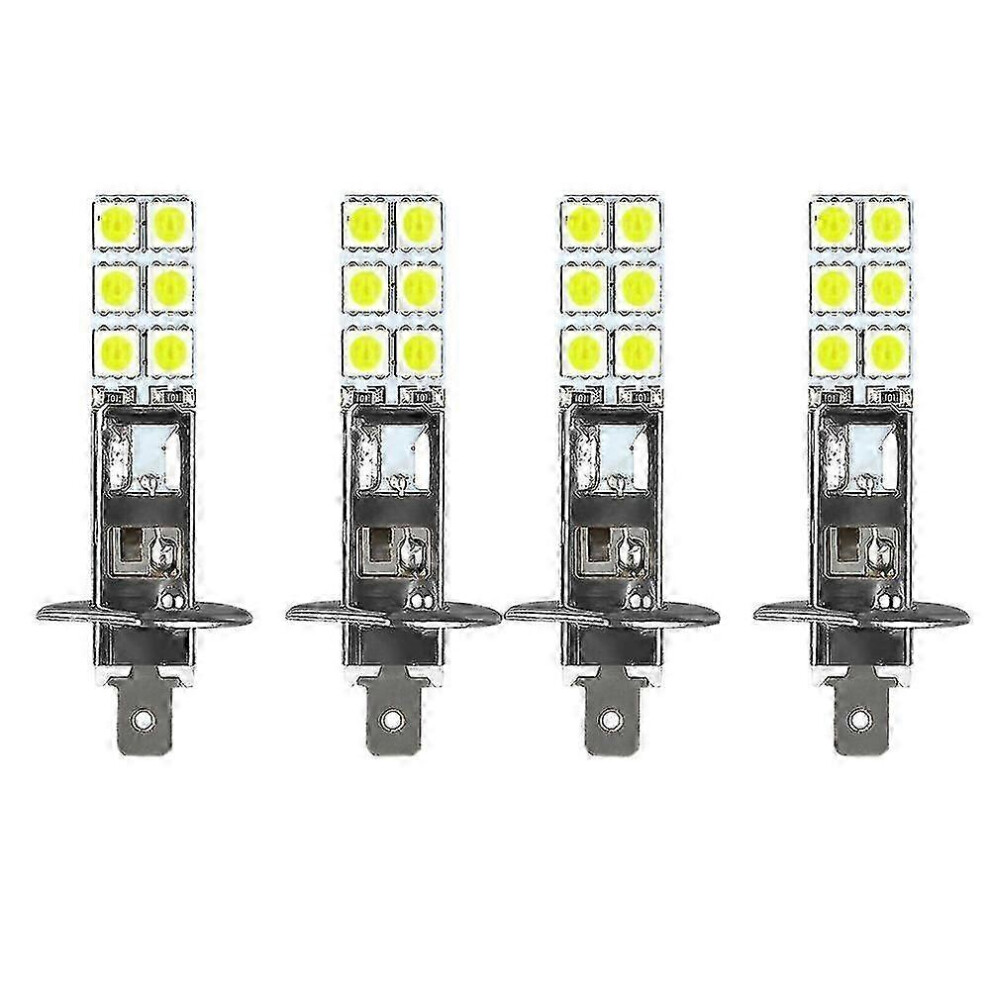 H1 Led Headlight Bulbs 6000K 1800Lm 12V-24V Compatible With Cars, Vans, Suvs - 4 Piece Kit White 6901508289383