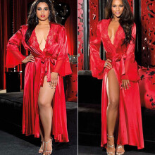 (2XL) Sexy Lace Nightgown Robe for Women - AU
