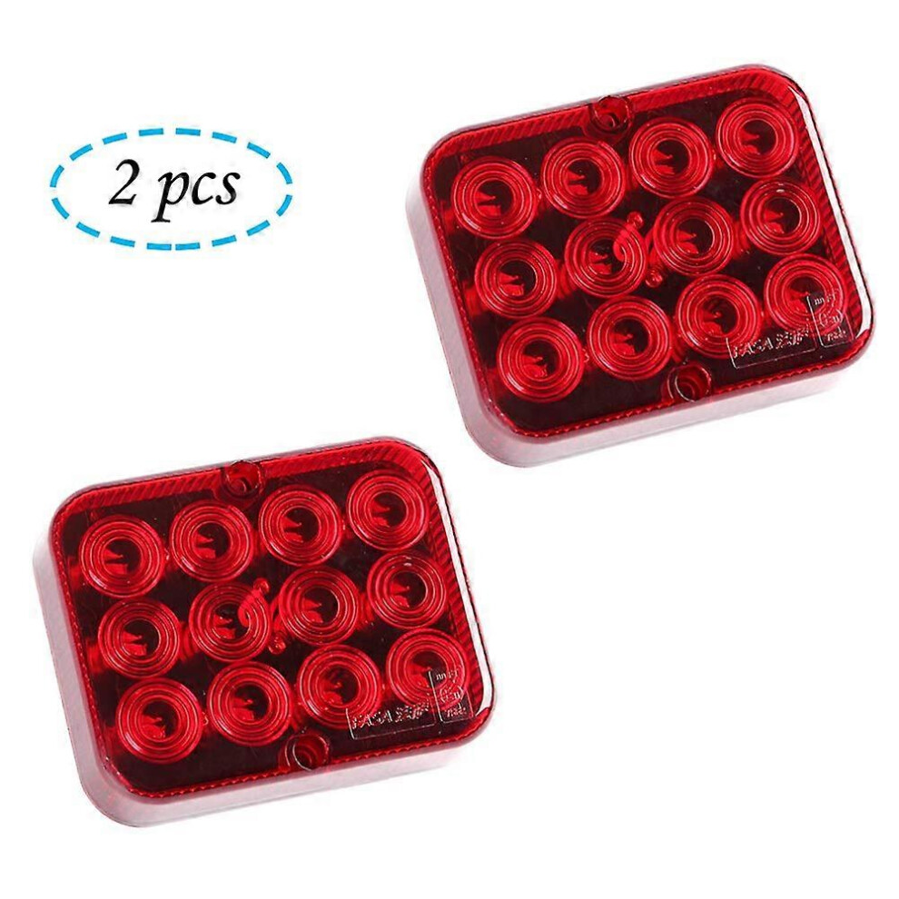 Led Rear Fog Lights Compatible With Trailers, Trucks, Rvs, Caravans - 12-24V Waterproof Pair Red 6901508293830