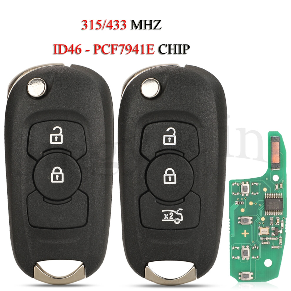Remote Flip Smart Car Key For Opel Vauxhall Astra K Buick Verano Excelle Gt 2/3Buttons 315/434Mhz Id46 Pcf7941e Chip 6935161685961