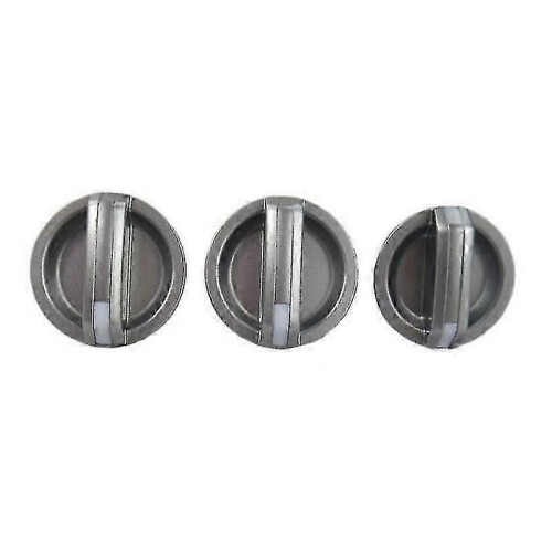 Heater Control Knobs Compatible with Ford Ranger PK 2009-2011, 3 Piece Set, Silver Plastic Ventilation Regulator Replacement