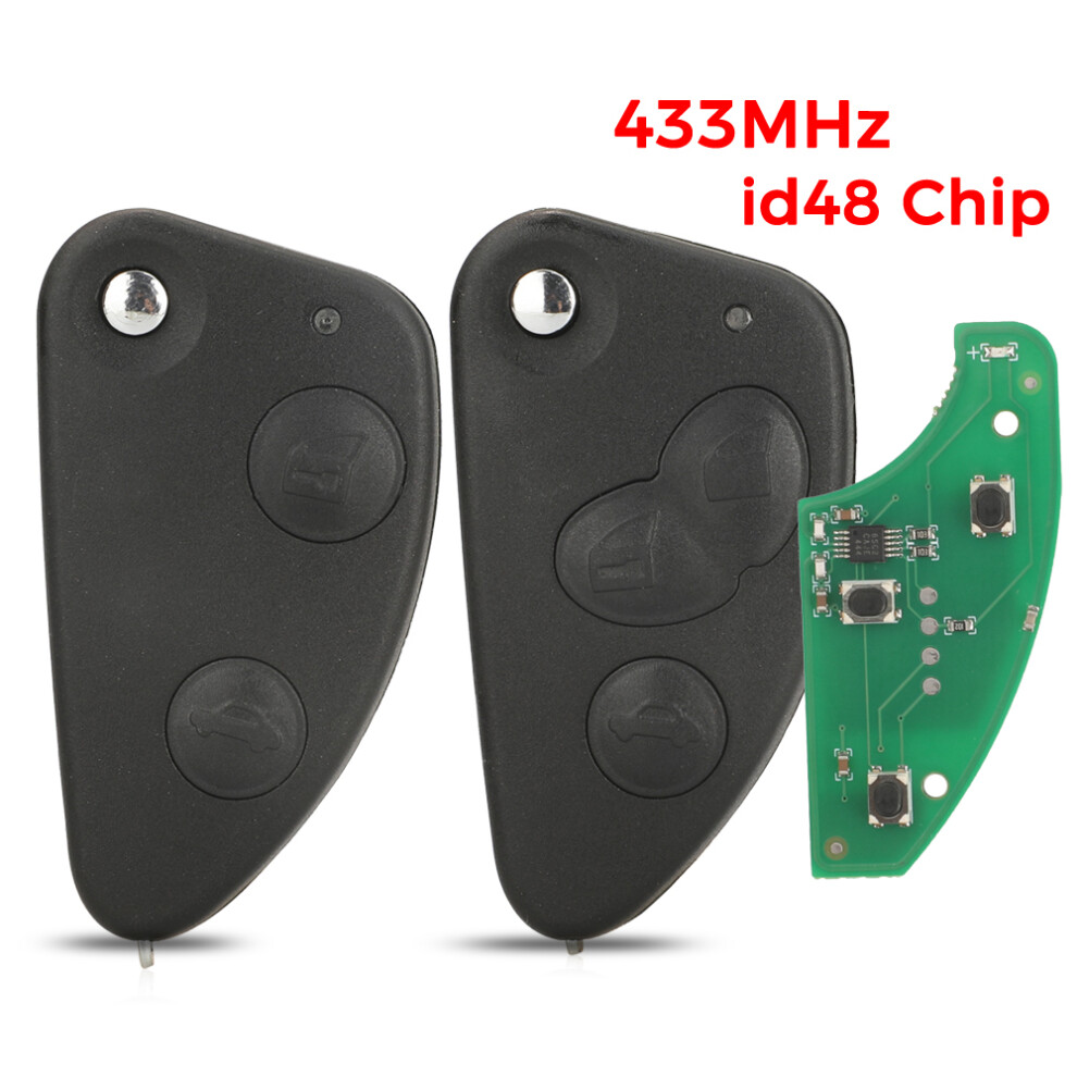 Remote Flip Car Key For Alfa Romeo Remote Fob Uncut Sip22 Blade 433Mhz Id48 Chip Fccid 147 156 166 Gt 6935161685916