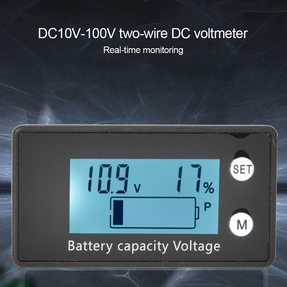 Portable LCD Voltmeter DC 10-100V Industrial Use