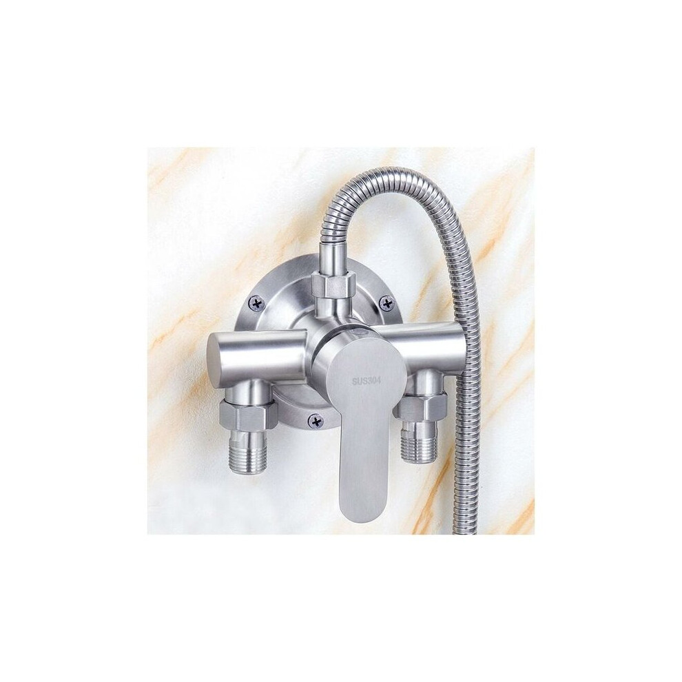Thermostatic Mixer Valve Stainless Steel 9.2Cm Base G1/2 Inch For Bathroom Shower Basin With Pressure Balancing Temperature Control 6901508357396
