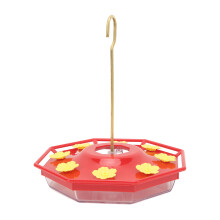 Portalampada a forma di fiore giallo con mangiatoia per colibrì in plastica, 342 g, rosso e giallo