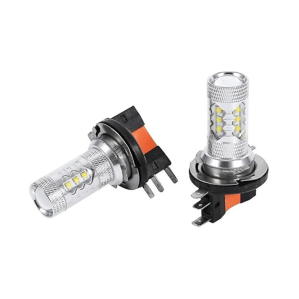 H15 Led Bulbs Compatible With H15 Socket Vehicles, 80W Equivalent 1200Lm With Convex Lens, 2 Pack 6901508329966