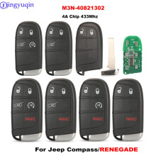 Remote Car Key 433Mhz ASK 4A Chip For JEEP Compass Renegade 2017-2022 M3N-40821302 2/3/4/5 Buttons
