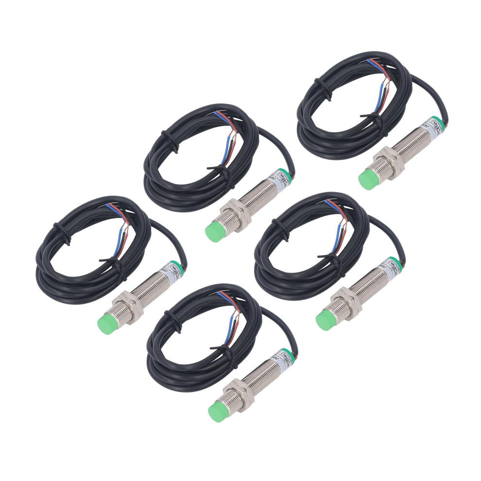 5Pcs Ip65 Waterproof Inductive Proximity Sensors M12 Pnp 4Mm 4931388158204
