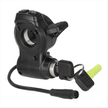 Interruptor de Aceleração Compatível com Scooter G2 Master, Cilindro de Ignição Integrado de 7 Pinos com Chaves em Preto