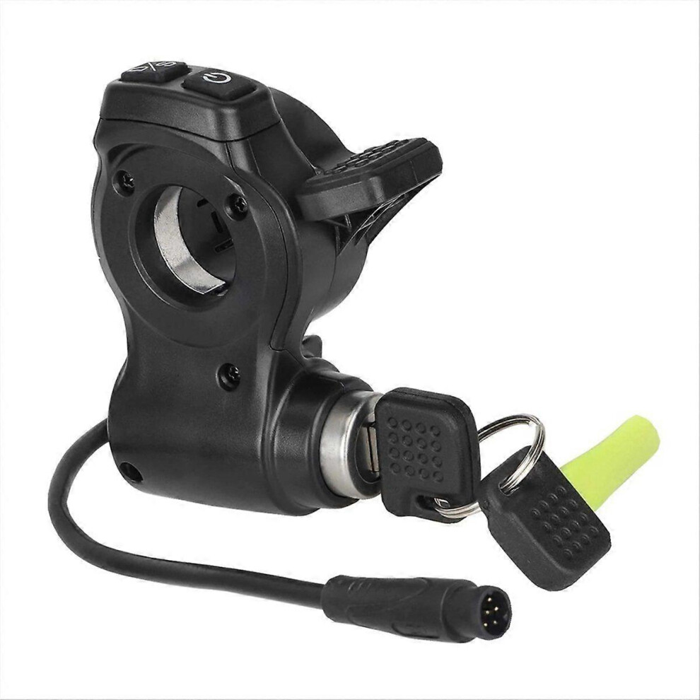 Throttle Switch Compatible With G2 Master Scooter, 7-Pin Integrated Ignition Lock With Keys In Black 6901508311671