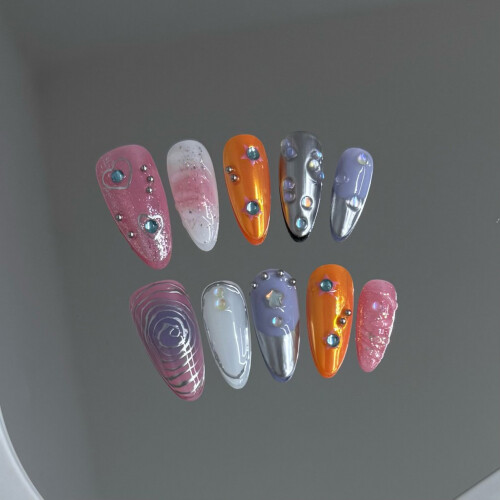 3D Metal Nail Art - Spring Summer Style
