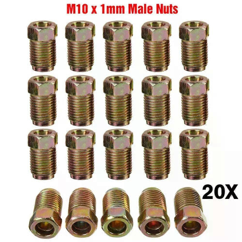 Βραχιόνια Πέδησης 10mm x 1mm Ανδρικά με 20 Τεμάχια, Συμβατά με Σωλήνες Χαλκού 3/16"