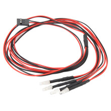 Vorderes LED-Lichtset für RC-Autos 7,4 V, 3 mm Perlen, Weiß, Rot, Silikon-Ersatz