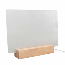 Acrylic White Dry Erase Board 220x150mm with Beech Base, DC 5V