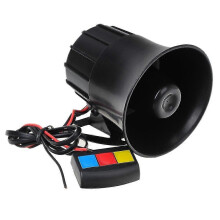 Car Alarm Compatible with Most 12V Vehicles, 110dB Loud Siren with 3 Selectable Tones, ABS Construction