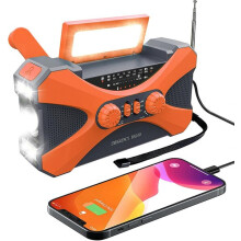 Emergency Radio with Hand Crank Solar Power, 10000mAh Power Bank, AM/FM/NOAA Weather Alert for Outdoor Survival and Camping