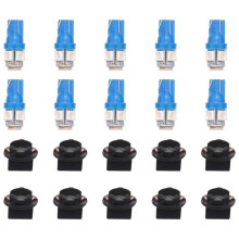 Τ10 LED λαμπτήρας 10 τεμάχια συμβατό με 194 168 W5W μπλε για πίνακα οργάνων αυτοκινήτου