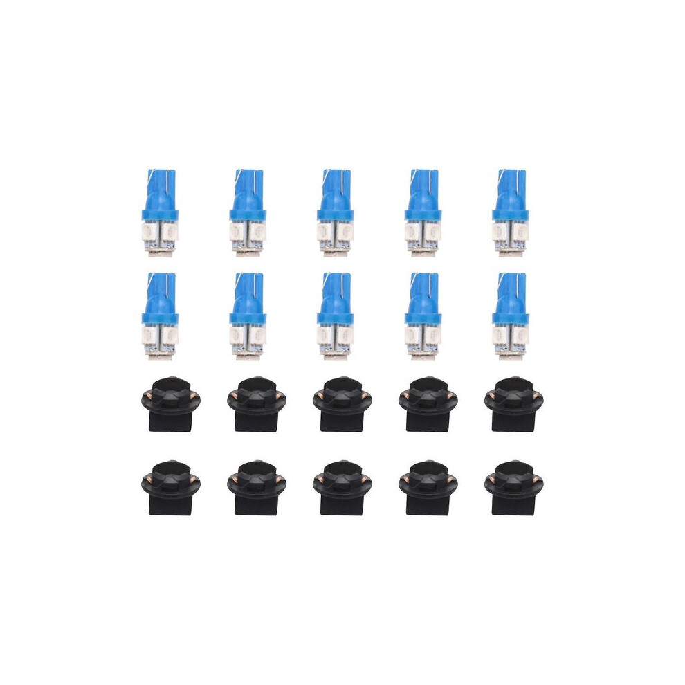 T10 Led Bulbs 10-Pack Compatible With 194 168 W5w, High Brightness For Car Dashboard Dome Map Lights Blue 6901508331402
