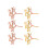 6 Pièces Lettres Or Rose Pour Gâteau 6