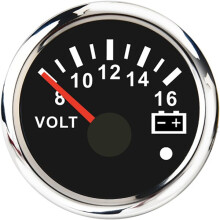 Conjunto de 6 Instrumentos 52mm Compatível com 12V/24V para Medir Temperatura, Pressão de Óleo, Nível de Combustível e Voltagem