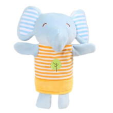 Animal Hand Puppet, Elephant Style, Soft Plush Toy for Kids and Adults, Hand Controlled Interactive Toy for Motor Skills Development, 30cm Height