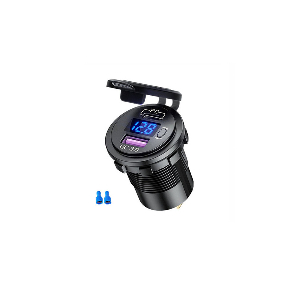 Usb Car Charger 48W Dual Port With Pd Qc3.0 Fast Charging And On/Off Switch For 12V-24V Vehicles 6901508342026