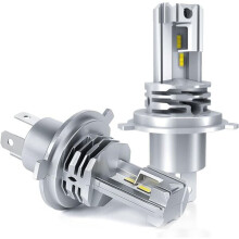 H4 LED Headlight Bulb for 24V Car, 6500K White High Low Beam, CSP Chip, 300% Brighter Than Halogen (2pcs)