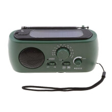 SOLARNOTRADIO AM FM KW mit Kurbel, 5V Handy-Ladegerät, LED-Taschenlampe, USB-Eingang für Outdoor-Notfälle