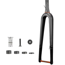 TOSEEK Bicycle Carbon Fiber Front Fork Gravel Road Bike Front Fork TORAY T800 Carbon Fiber Material Internal Wiring