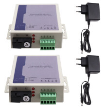 1Pair SC RS485 Bidirectional Data Optical Media Converter RS485 Communication Equipment Fiber Transceiver EU PLUG