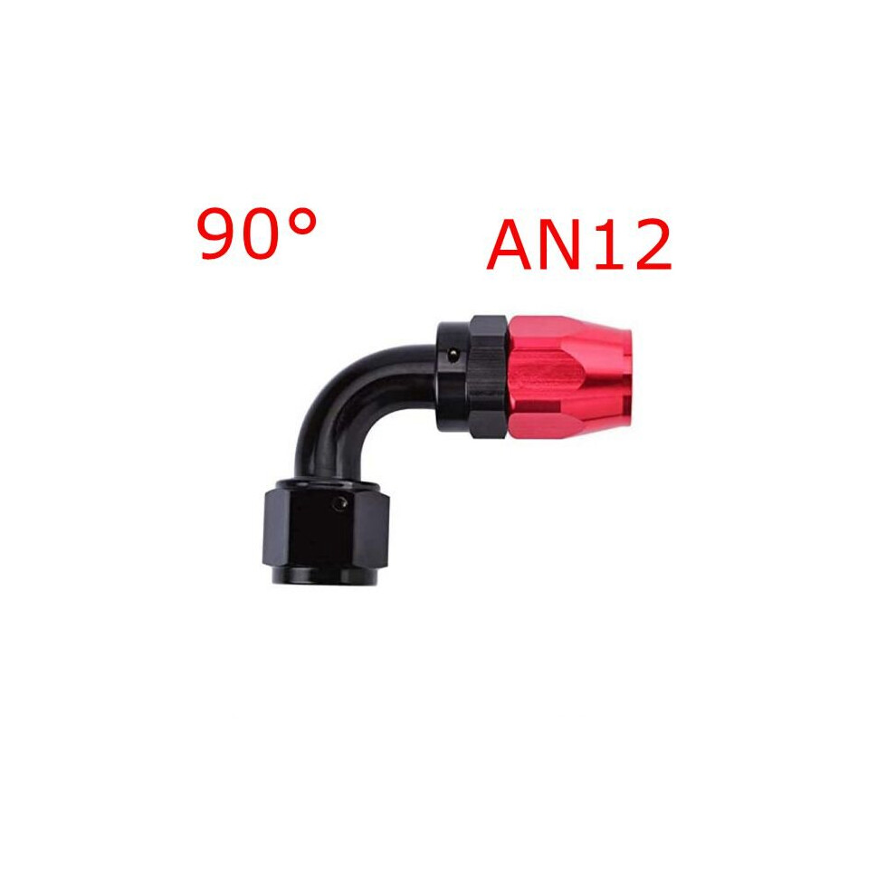 An Fitting, Compatible With General Models, An4 An6 An8 An10 An12, 45 90 180 Degree, Aluminium Alloy, Black/Red 6901508343498