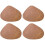 Teardrop PU Placemats Double-Sided Texture, Waterproof Oil-Proof Set 4Pcs for Dining Table, Home Decor Brown 1