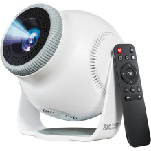 Projector 1080P Full HD, 480 ANSI Lumen, Android 14, 8K Decoding, WiFi 6, 5.4, 180 Rotation Eu Plug