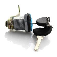 Motorcycle Rear Trunk Lock Universal Replacement for Motorcycle Tail Box, Metal Lock Cylinder with 2 Keys, Black