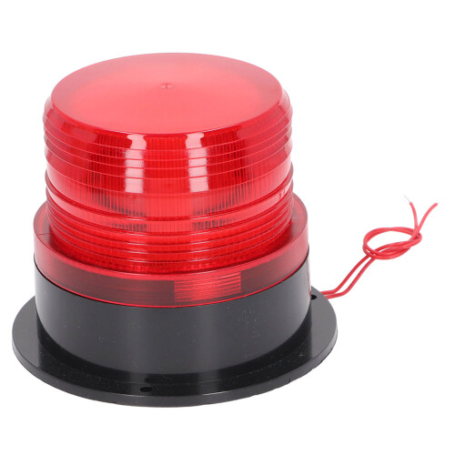 Round Red Industrial Emergency LED Warning Light 12-60V Strobe