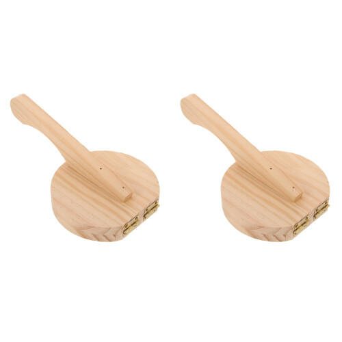 2St Compacte Houten Deegroller Voor Dumpling Deeg Ivoor Kleur 2