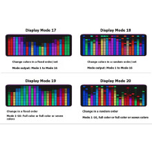 Display A Spettro Musicale RGB A Colori Abbaglianti, Pickup LED, Luce Ambientale, Orologio Elettronico, Controllo del Suono, Indicatore Dello Spettro