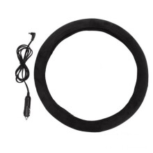 Heated Steering Wheel Cover Compatible with 12V Cars 37-38cm Far Infrared Heating for Winter Warmth