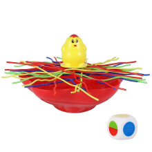 Chicken Balance Toy, Colourful Plastic Stacking Game for Children, Hand Eye Coordination Training, Logical Thinking Skill Development