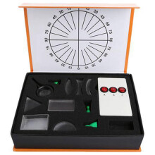 Physik-Experimentierkasten, Optiklabor-Set mit Prisma, Laser sowie Konkav- und Konvexlinsen für Lehre und Forschung.