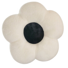 Cute White Flower Shaped Plush Cushion 19.7in for Sofa Bedroom