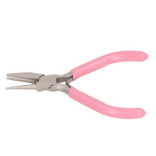 Aghi di metallo per gioielli mini, pinza da 5 pollici, strumento per artigianato, metà rotonda, metà scanalata