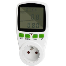 Electricity Metering Socket UK Plug, 16A 3680W Energy Monitor Power Meter with Digital Display, 230V Home Energy Usage Tracker to Save on Bills